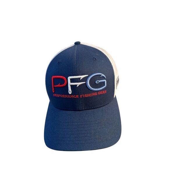 PFG Fishing Columbia hat snap back cap red white blue - Picture 1 of 6